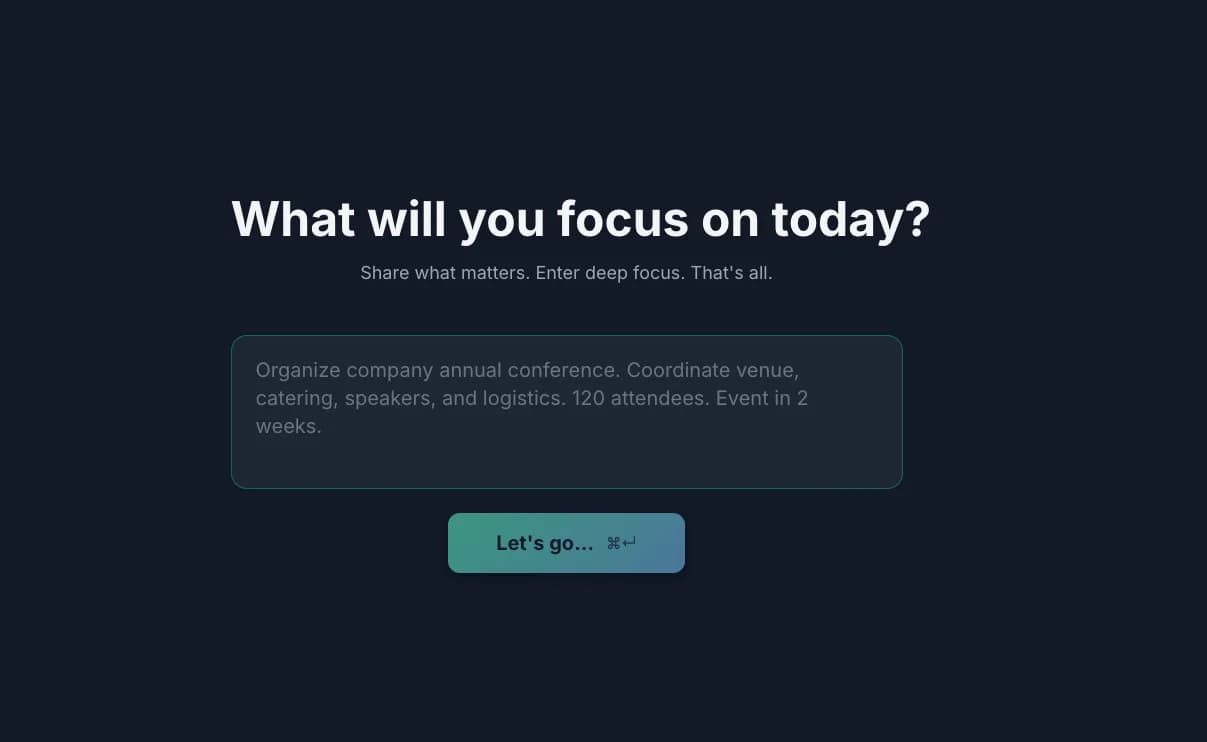 What will you focus on today?