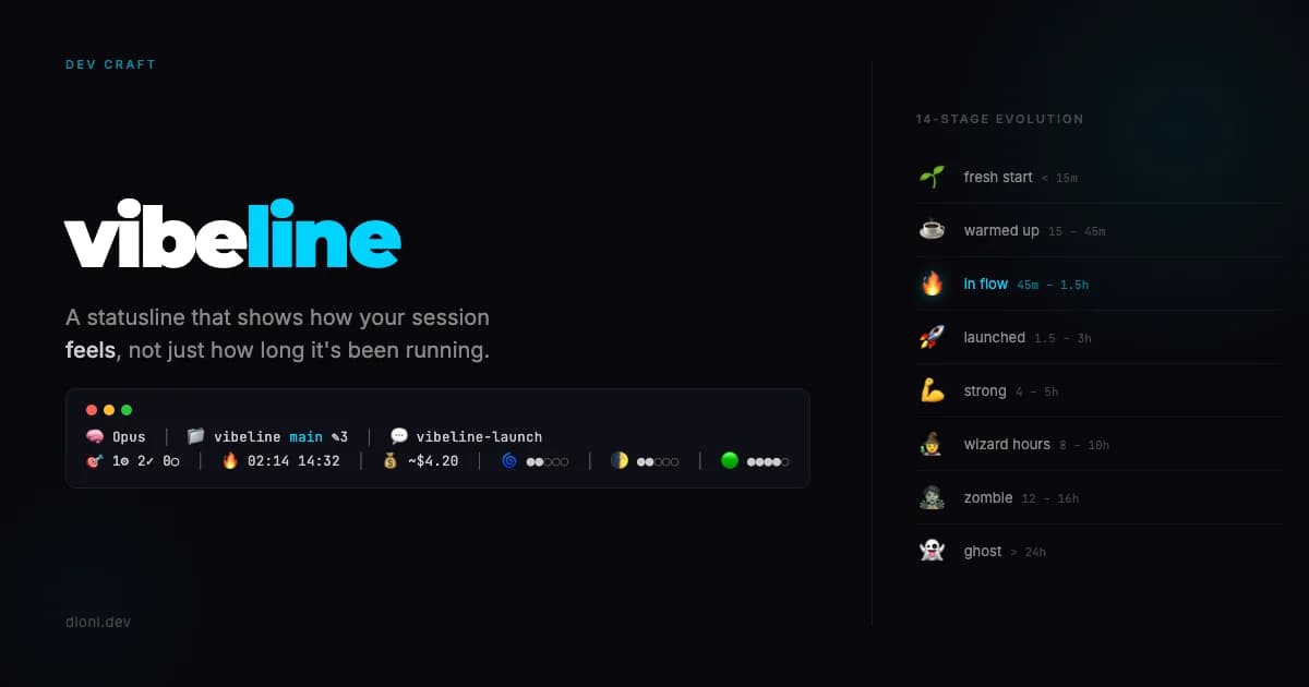 vibeline: An emoji-first Claude Code statusline